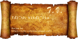 Tóth Vitália névjegykártya